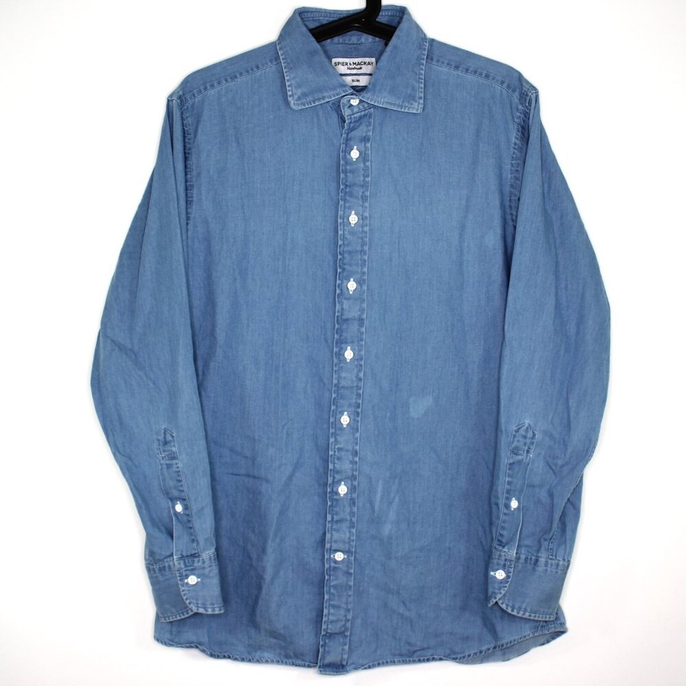 Spier & Mackay Mens 15.5 Slim Button Up Dress Shirt A1603